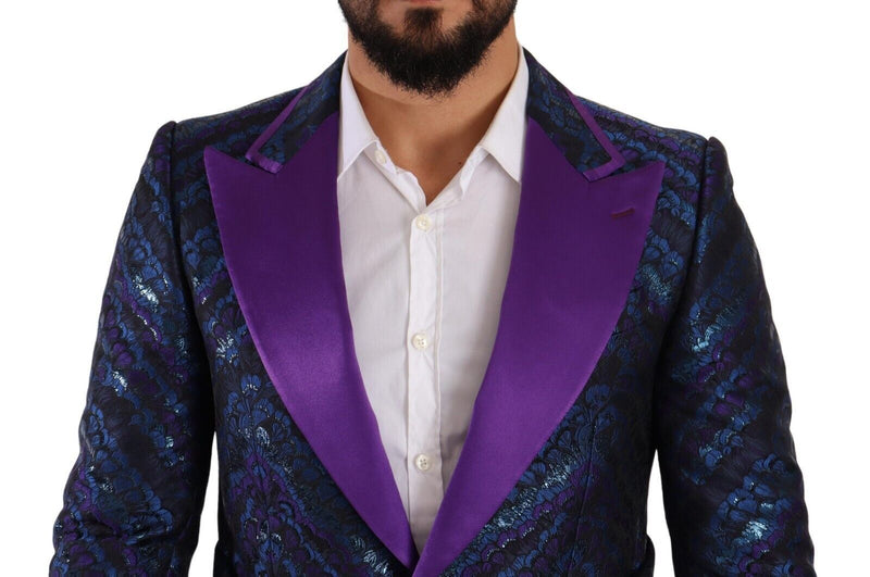 Metallic Purple Single Breasted 2 Piece Suit