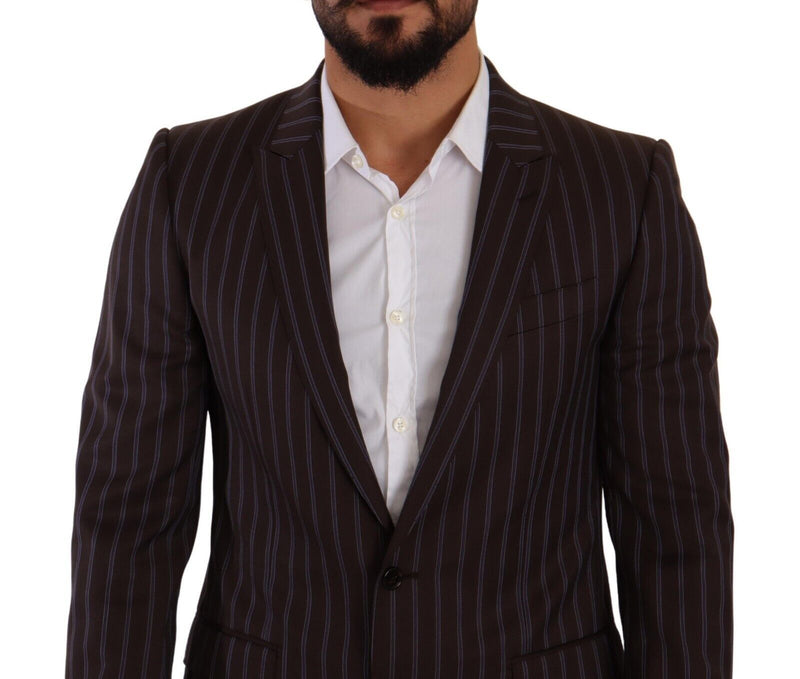 Bordeaux MARTINI Striped Slim Fit 2 Piece Suit