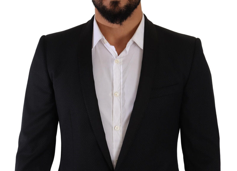 Black Fantasy GOLD Wool Slim Fit 2 Piece Suit