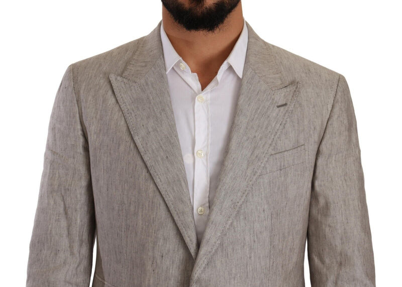 Gray NAPOLI Flax Single Breasted 2 Piece Suit