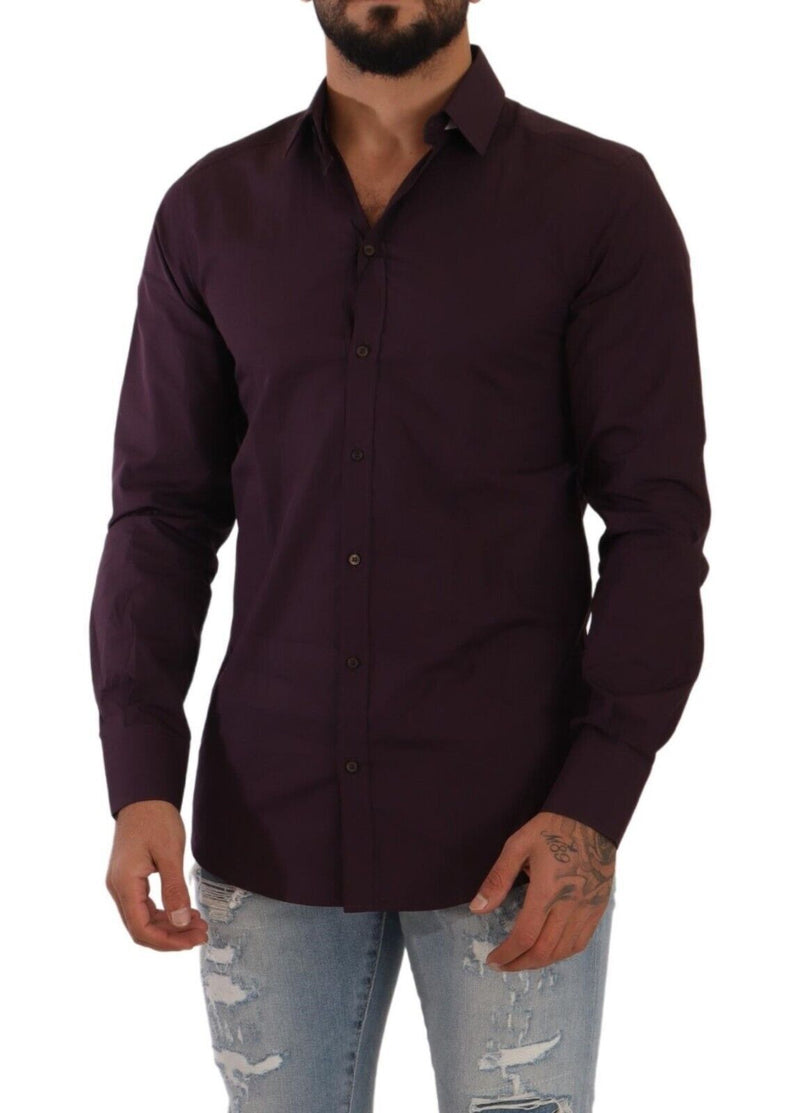 Purple GOLD Cotton Collared Slim Formal Shirt