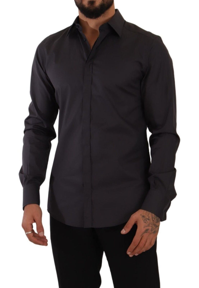 Blue MARTINI Cotton Collared Formal Shirt