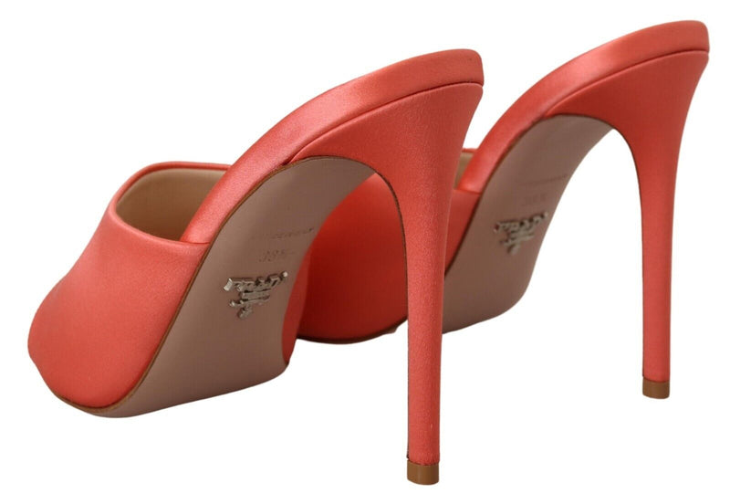 Coral Calzature Leather Stilettos Heels Sandals Shoes