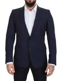 Dark Blue Wool Single Breasted MARTINI Blazer