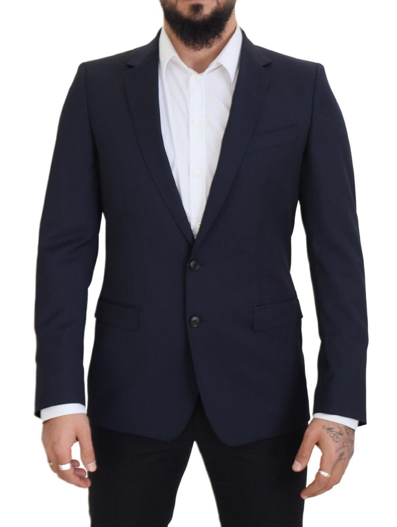 Dark Blue Wool Single Breasted MARTINI Blazer