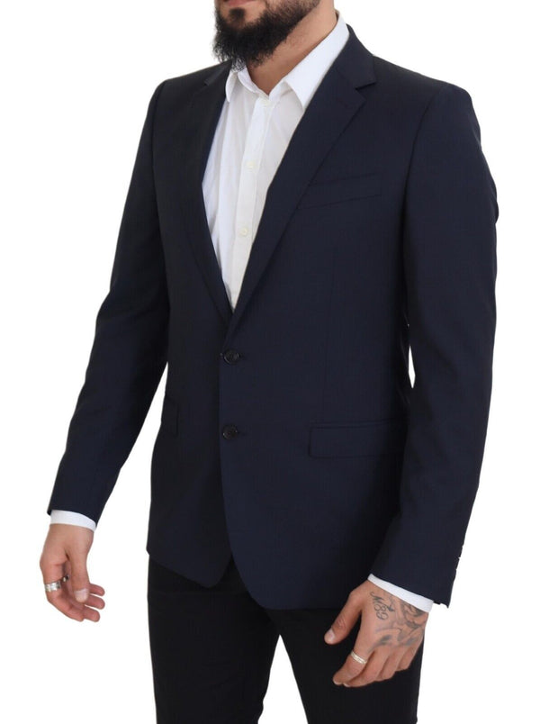 Dark Blue Wool Single Breasted MARTINI Blazer