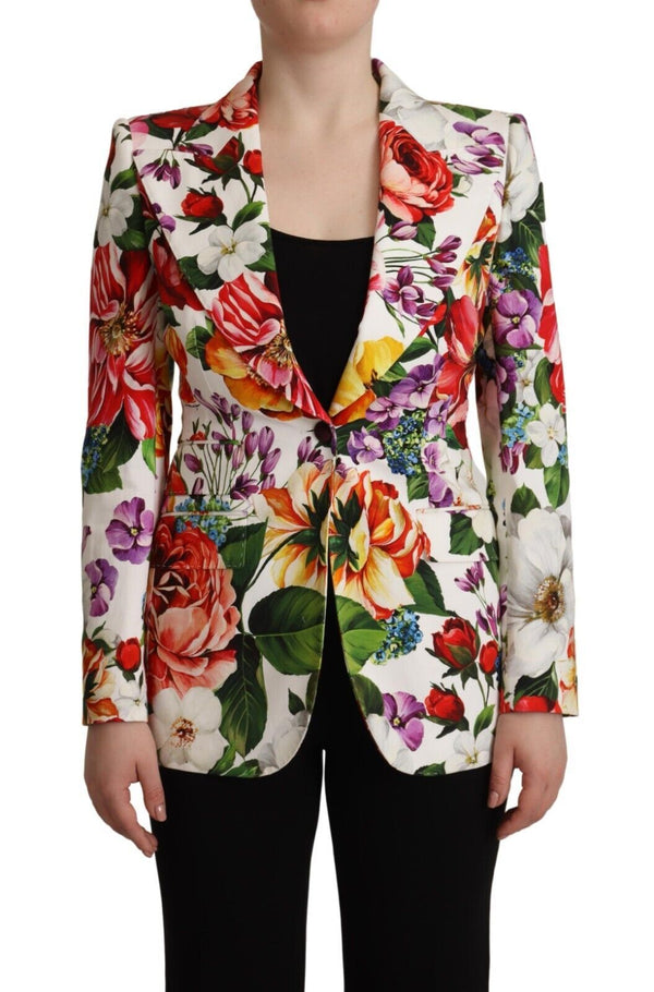 Multicolor Fiori Cotton Long Sleeves Jacket