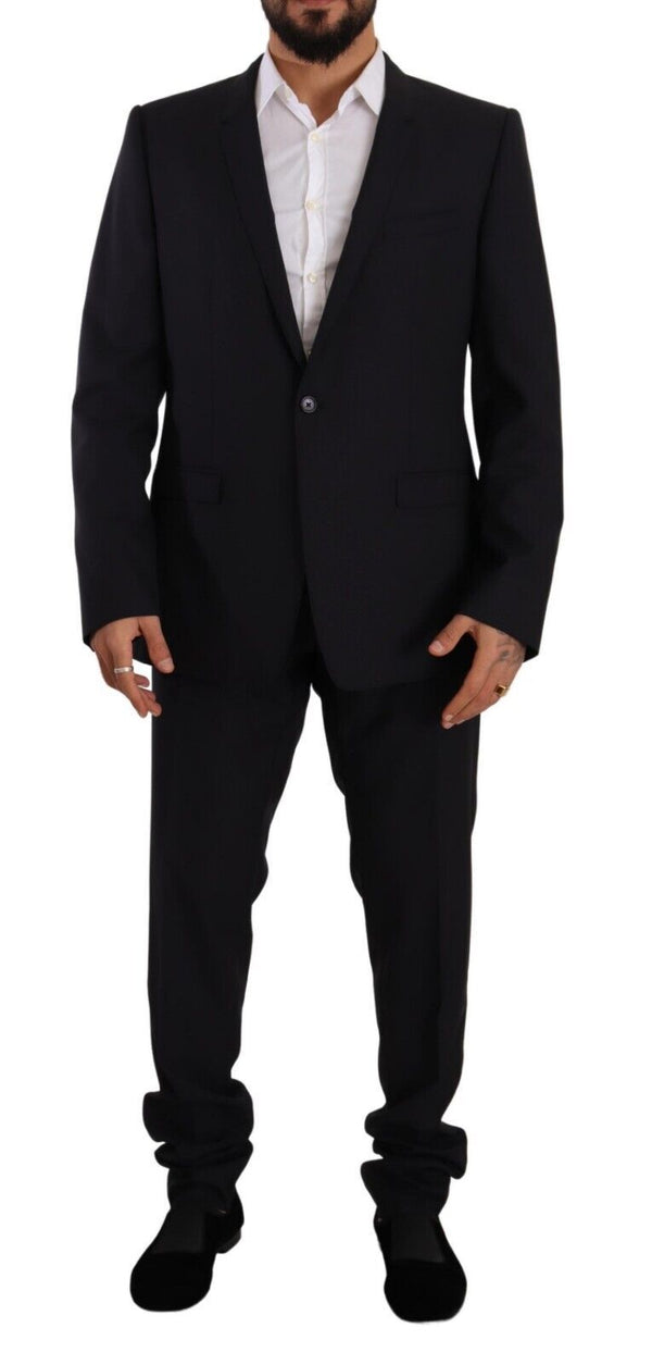 Blue GOLD Wool Single Breasted 2 Piece Suit