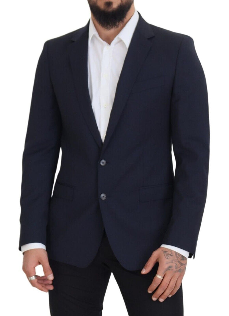 Dark Blue Wool Single Breasted MARTINI Blazer