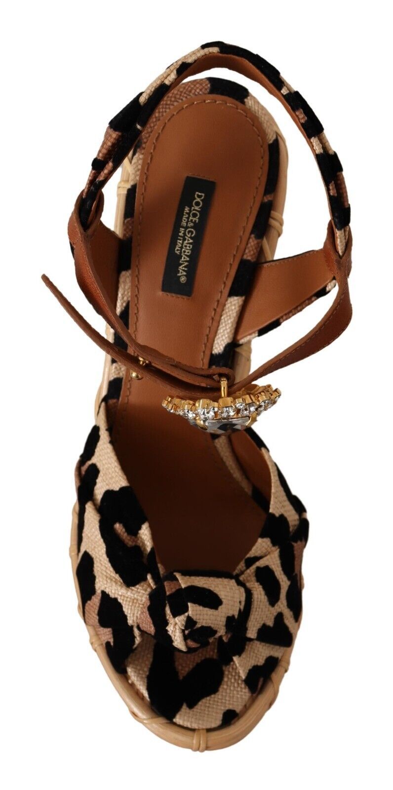 Multicolor Leopard Platform Heels Wedge Sandals Shoes