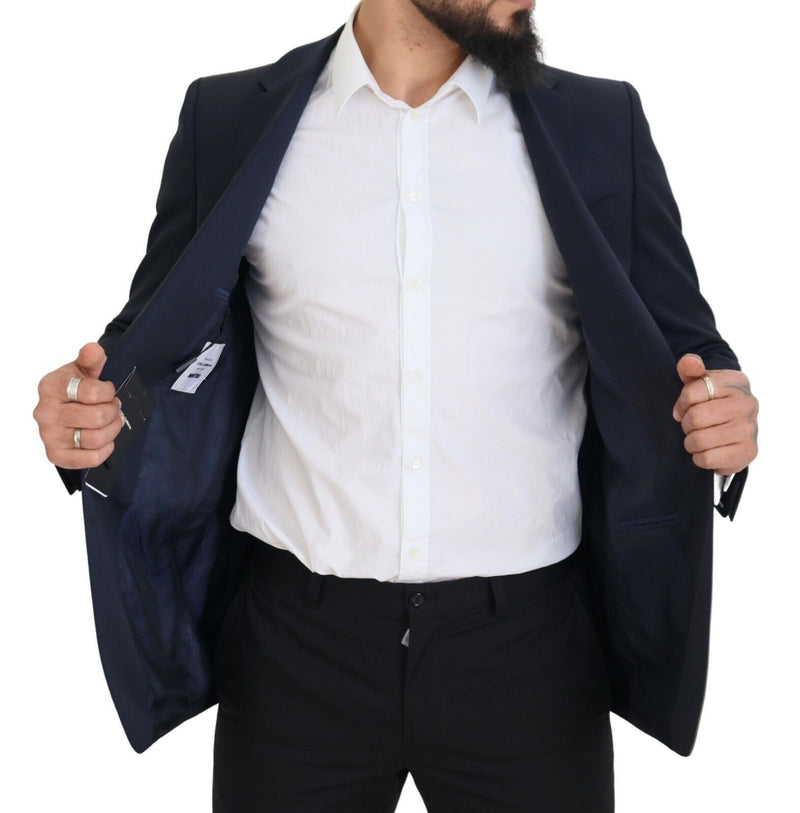 Dark Blue Wool Single Breasted MARTINI Blazer