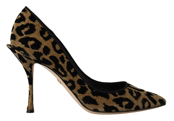 Brown Leopard Stiletto High Heels Pumps Shoes