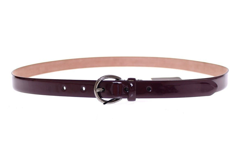 Purple Leather Logo Cintura Belt