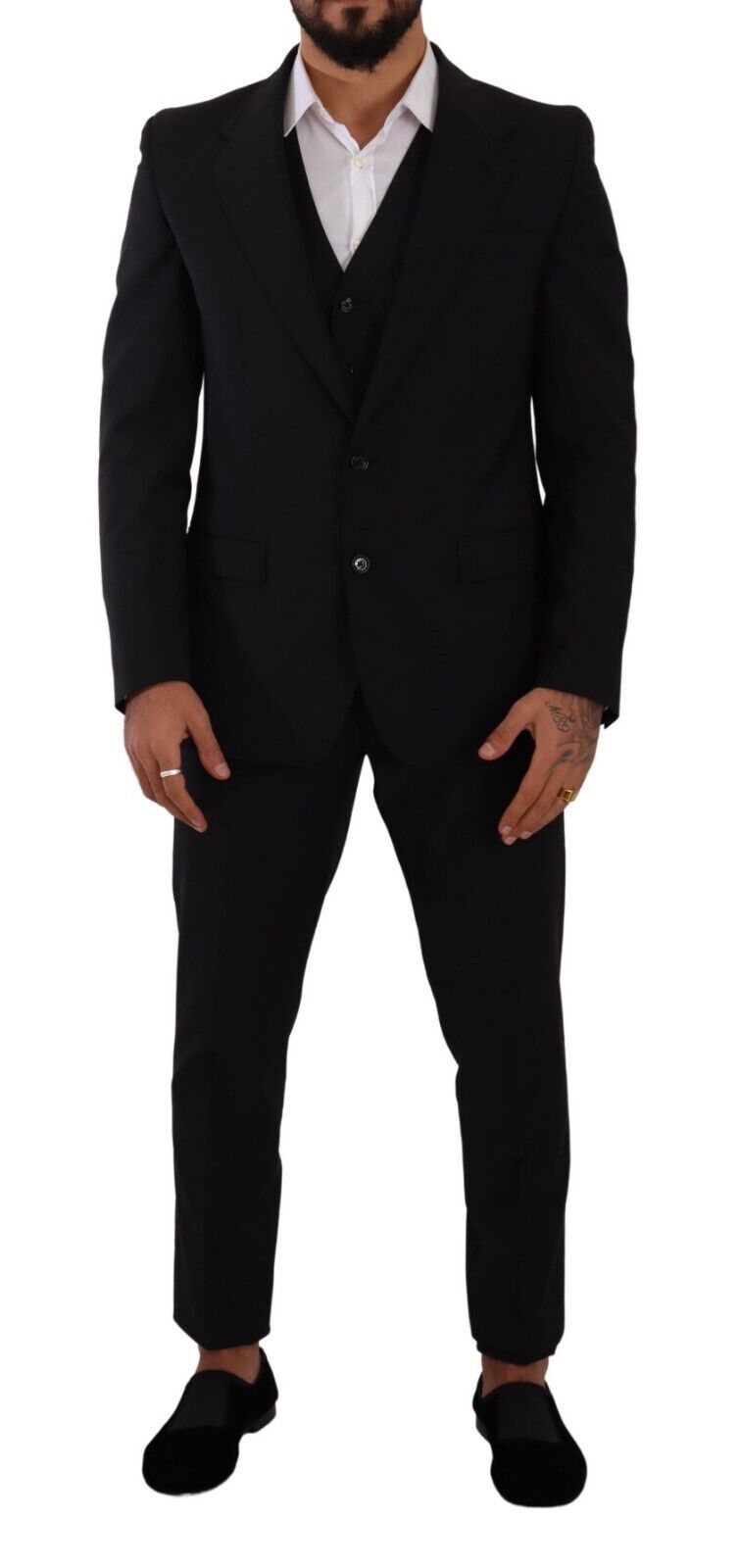 Black MARTINI Slim Fit 3 Piece Suit