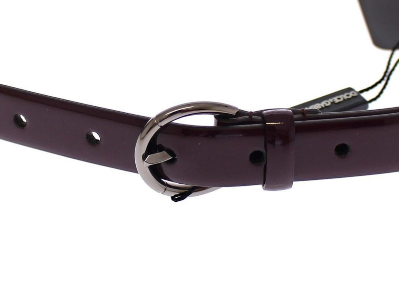 Purple Leather Logo Cintura Belt