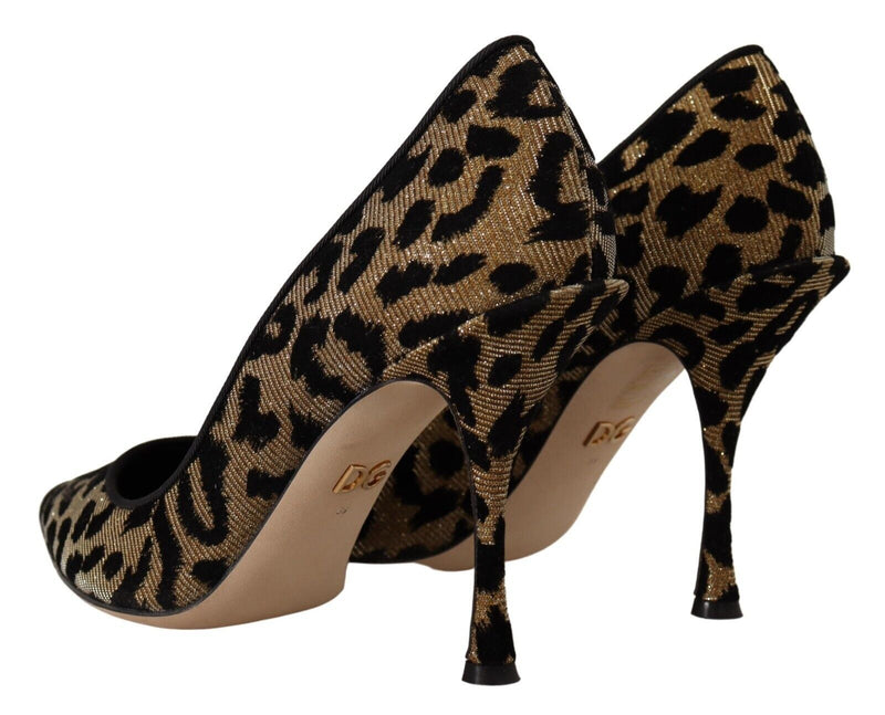 Brown Leopard Stiletto High Heels Pumps Shoes