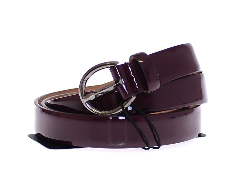 Purple Leather Logo Cintura Belt