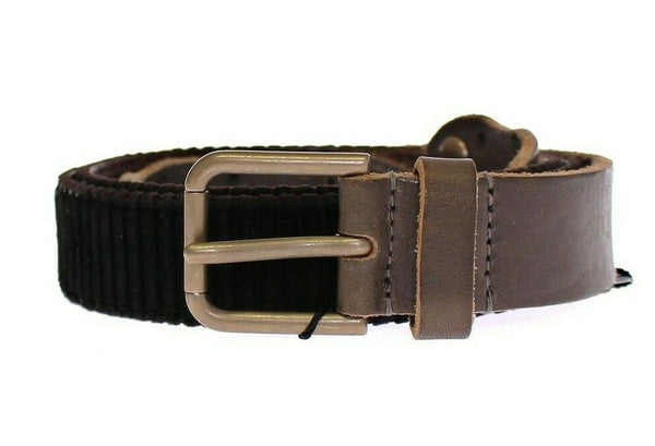 Brown Leather Logo Cintura Gürtel Belt