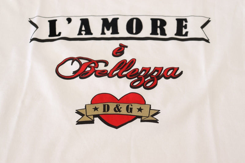 White L'Amore E'Bellezza Tank T-shirt Top