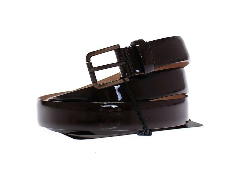 Brown Leather Logo Belt Cintura Belt