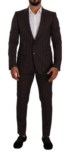 Bordeaux MARTINI Striped Slim Fit 2 Piece Suit