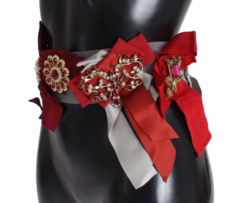 Red Crystal Brooches Hand Made Waist Belt