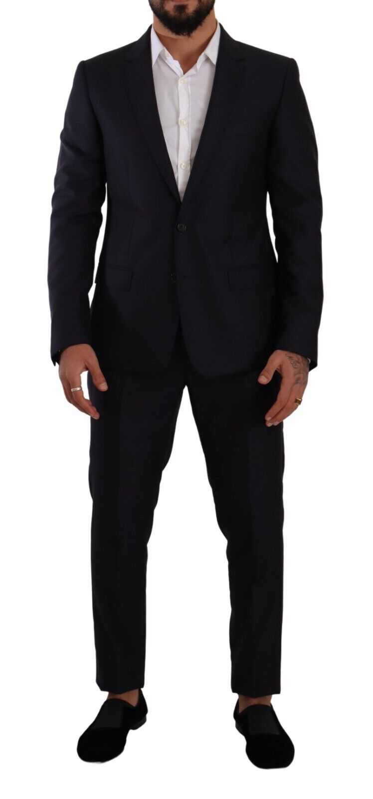 Blue MARTINI Slim fit 2 Piece Coat Suit