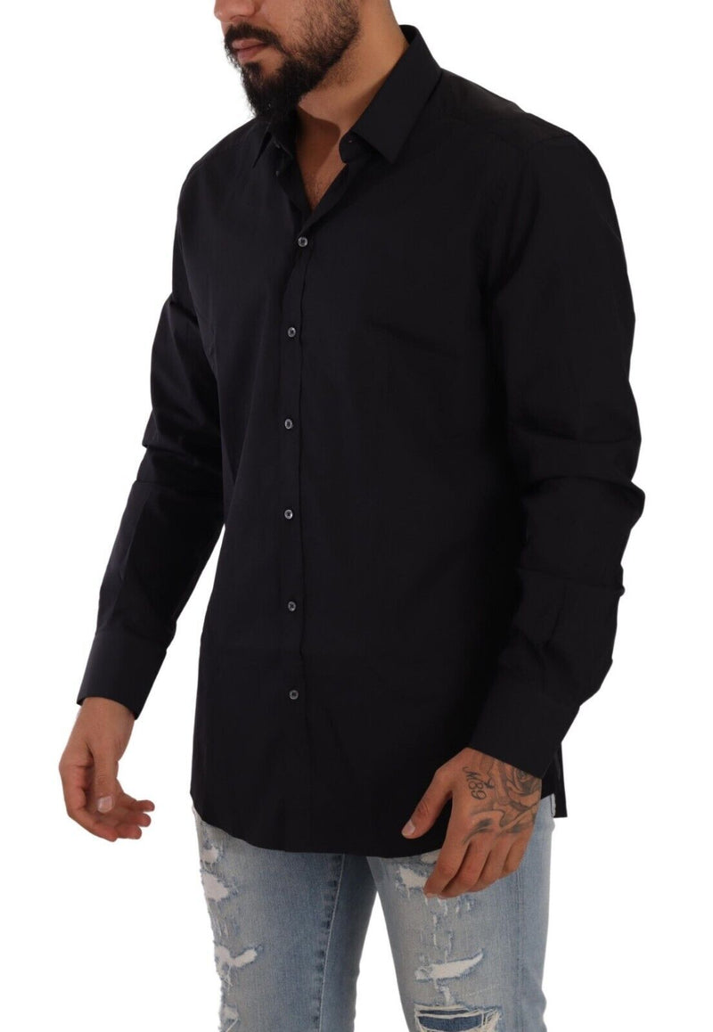 Black GOLD Cotton Collared Slim Formal Shirt