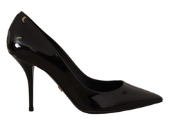 Black High Heels Pumps Patent Leather Shoes