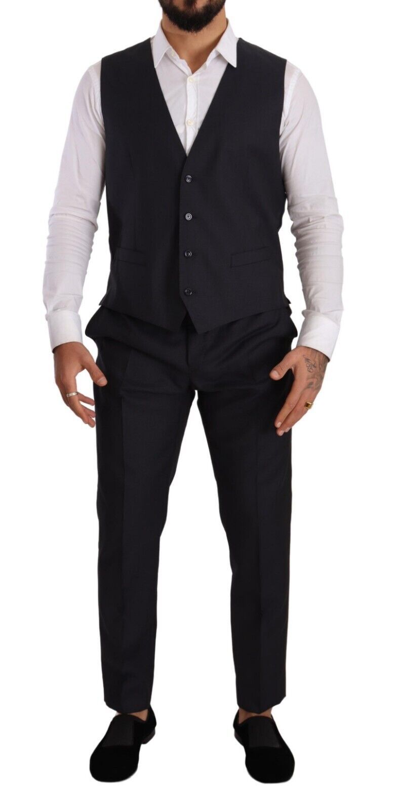 Blue MARTINI Single Breasted 3 Piece Suit