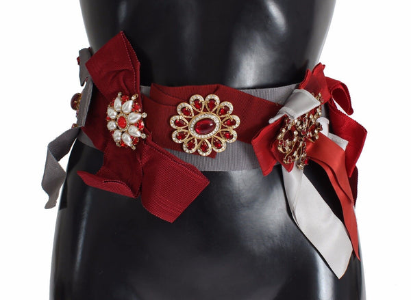 Red Crystal Brooches Hand Made Waist Belt