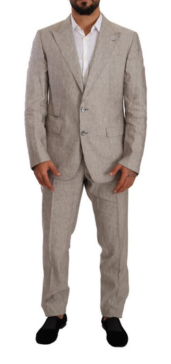 Gray NAPOLI Flax Single Breasted 2 Piece Suit