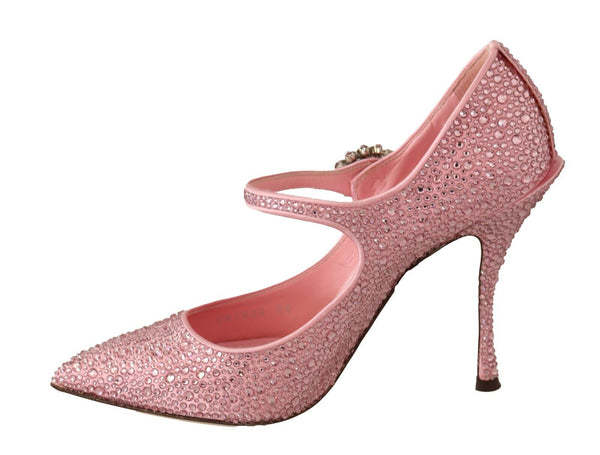 Pink Strass Crystals Mary Jane Pumps Shoes