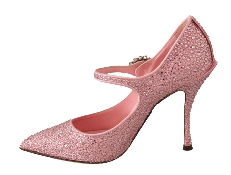 Pink Strass Crystals Mary Jane Pumps Shoes