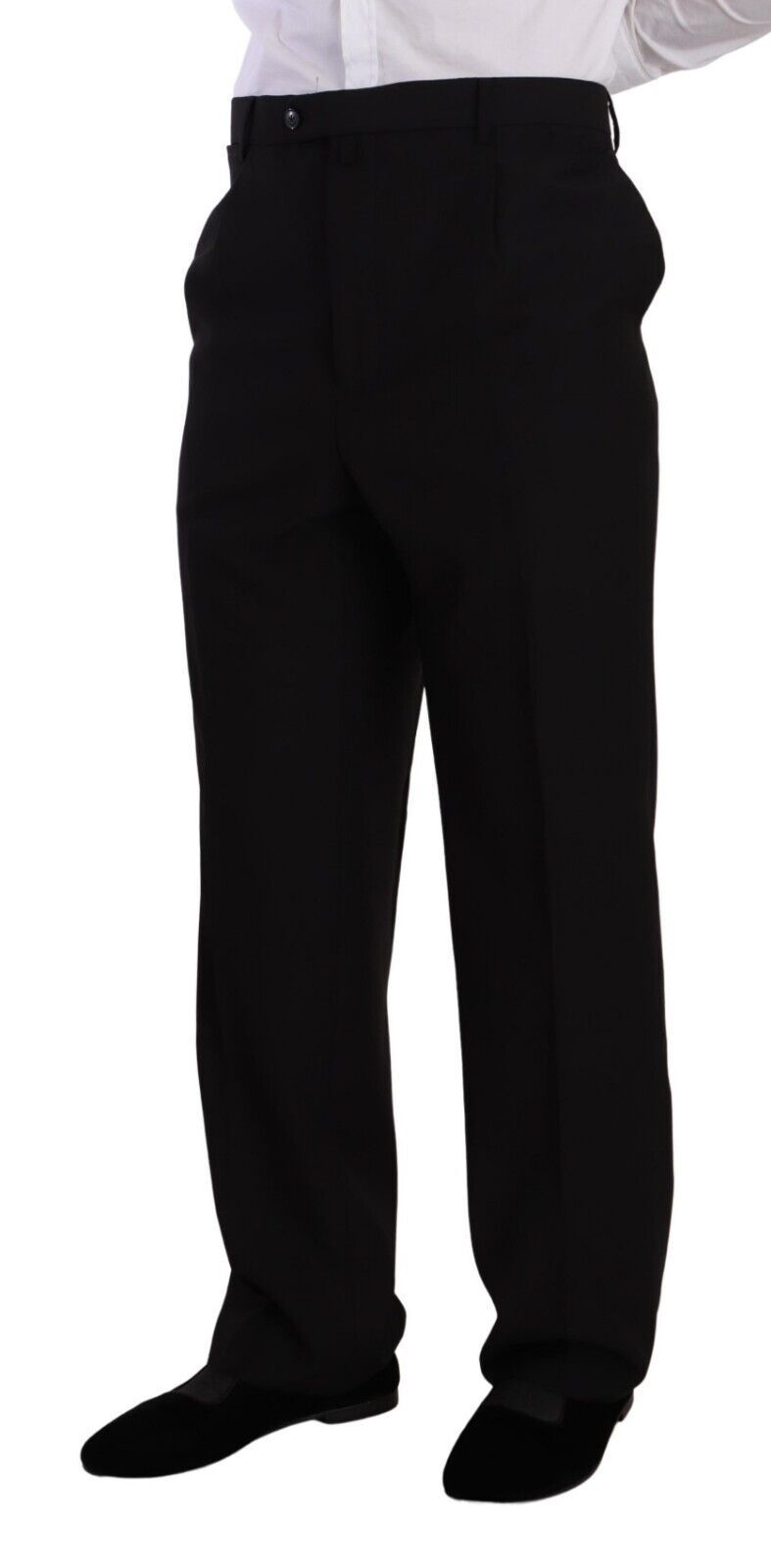 Black Polyester Single Breasted Formal Suit