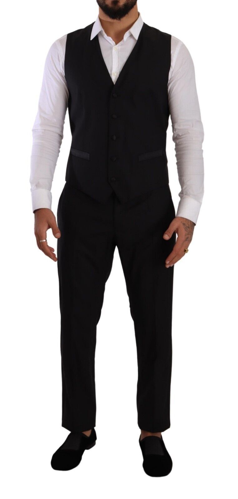 Black MARTINI Single Breasted 3 Piece Suit