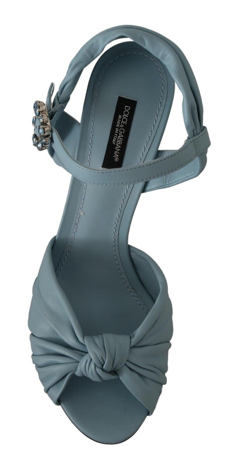 Blue Crystal Ankle Strap Sandals Devotion Shoes