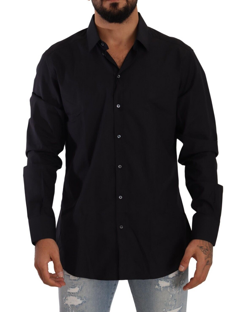 Black GOLD Cotton Collared Slim Formal Shirt