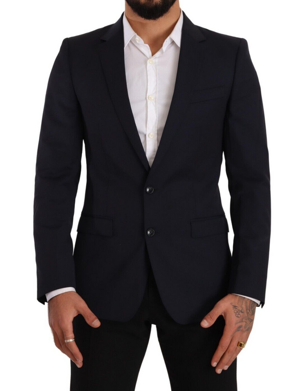 Dark Blue Single Breasted Coat MARTINI Blazer