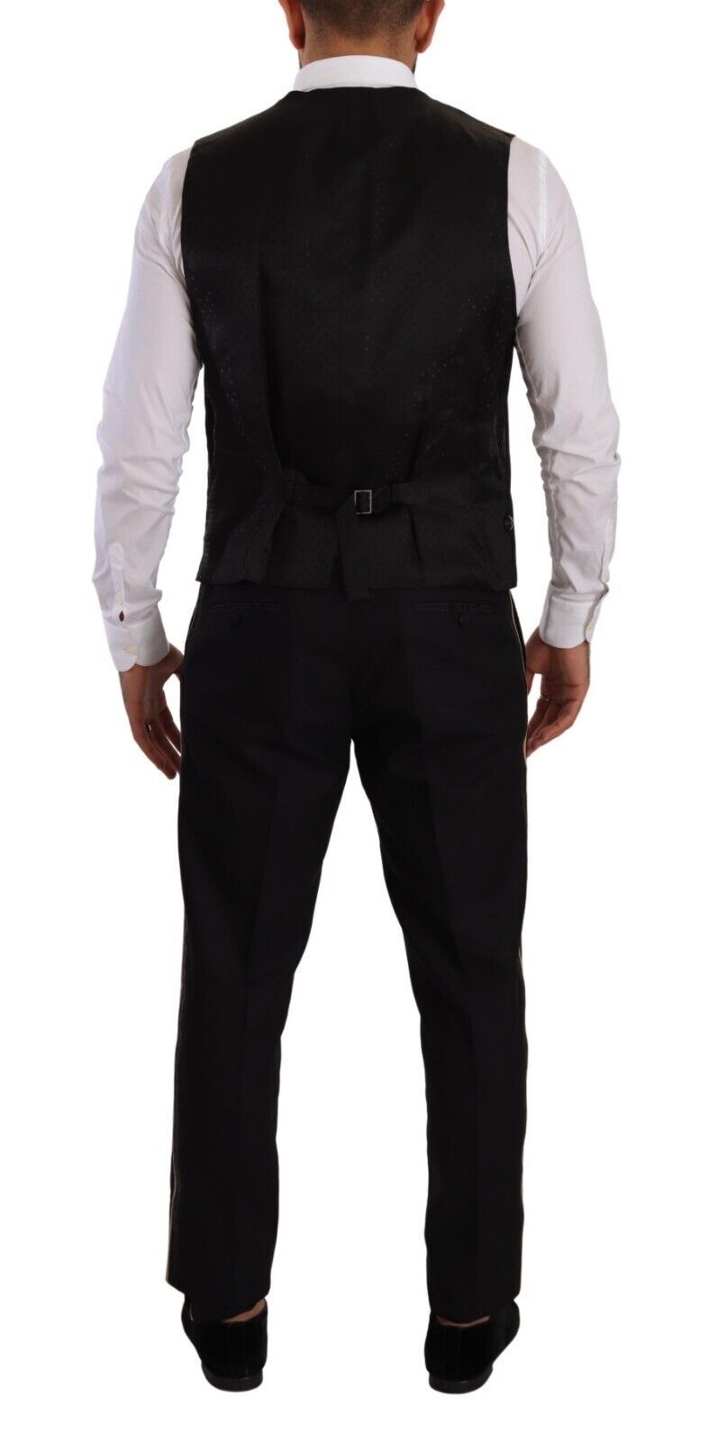 Black SICILIA Single Breasted 3 Piece Suit