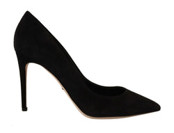 Black Suede High Heels Pumps Classic Shoes