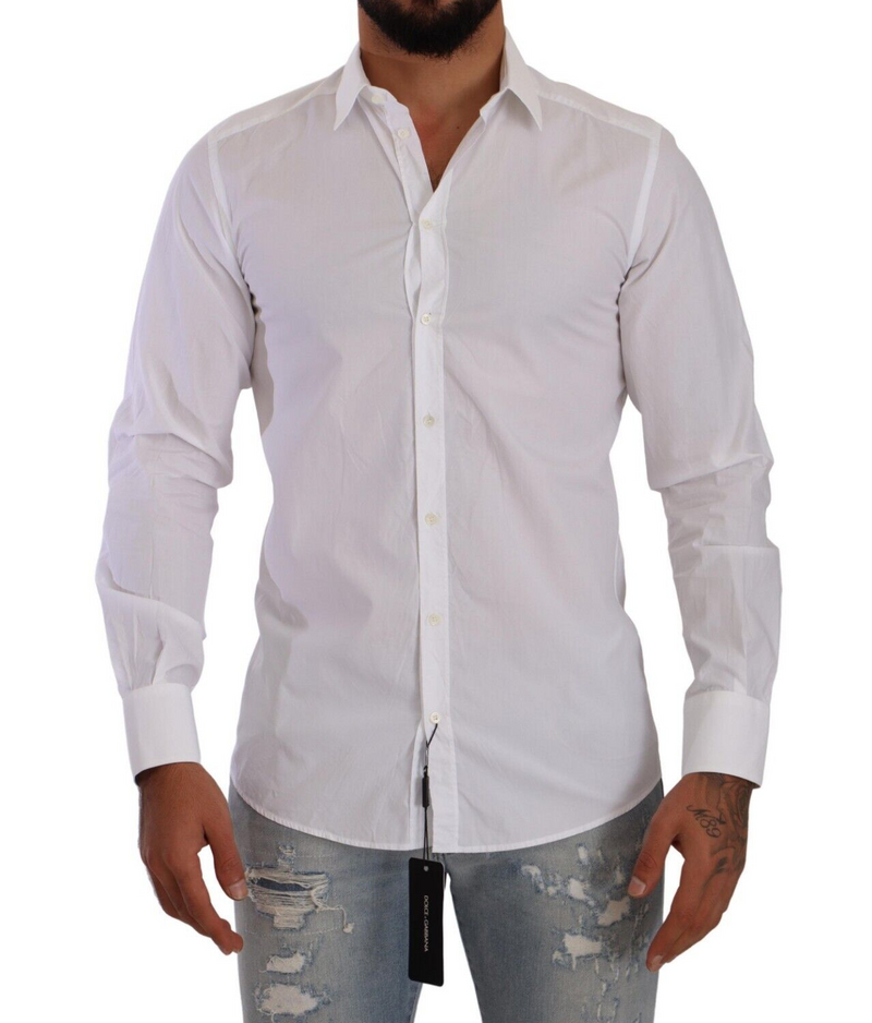 White GOLD Cotton Collared Dress Formal Shirt