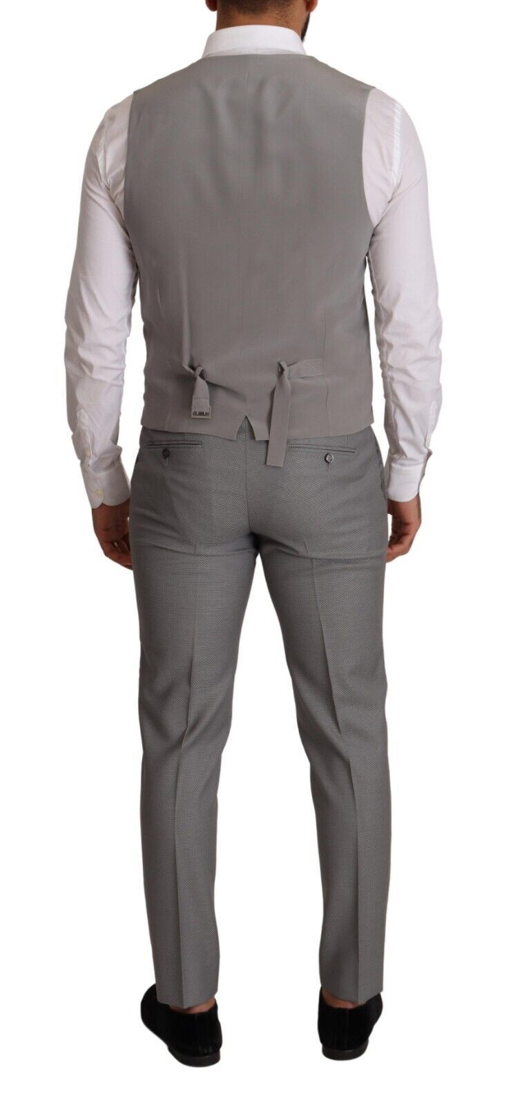 Gray MARTINI Wool Slim Fit 3 Piece Suit