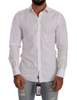 White GOLD Cotton Collared Dress Formal Shirt