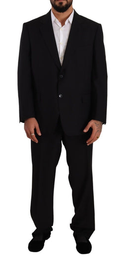 Black Polyester Single Breasted Formal Suit