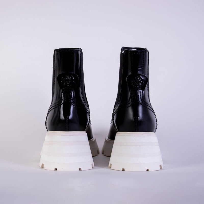 Alexander McQueen White Sole Chelsea Boots