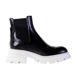 Alexander McQueen White Sole Chelsea Boots