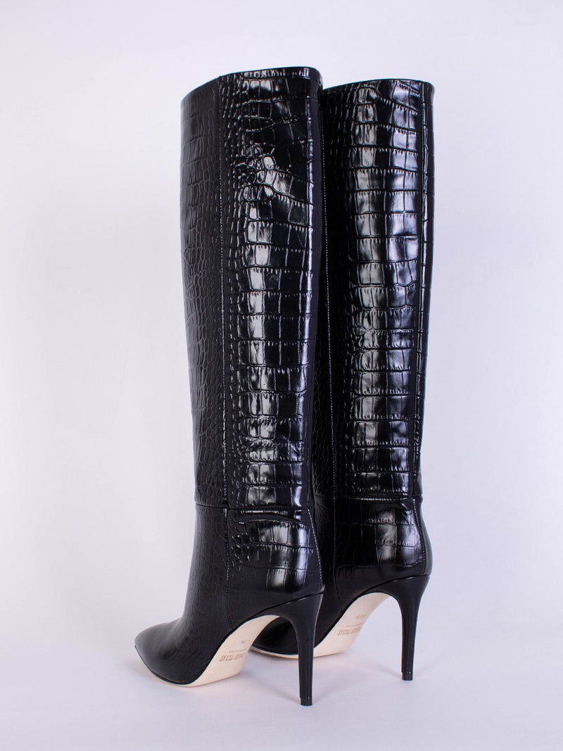 Croco Leather Print Stiletto Boot 85