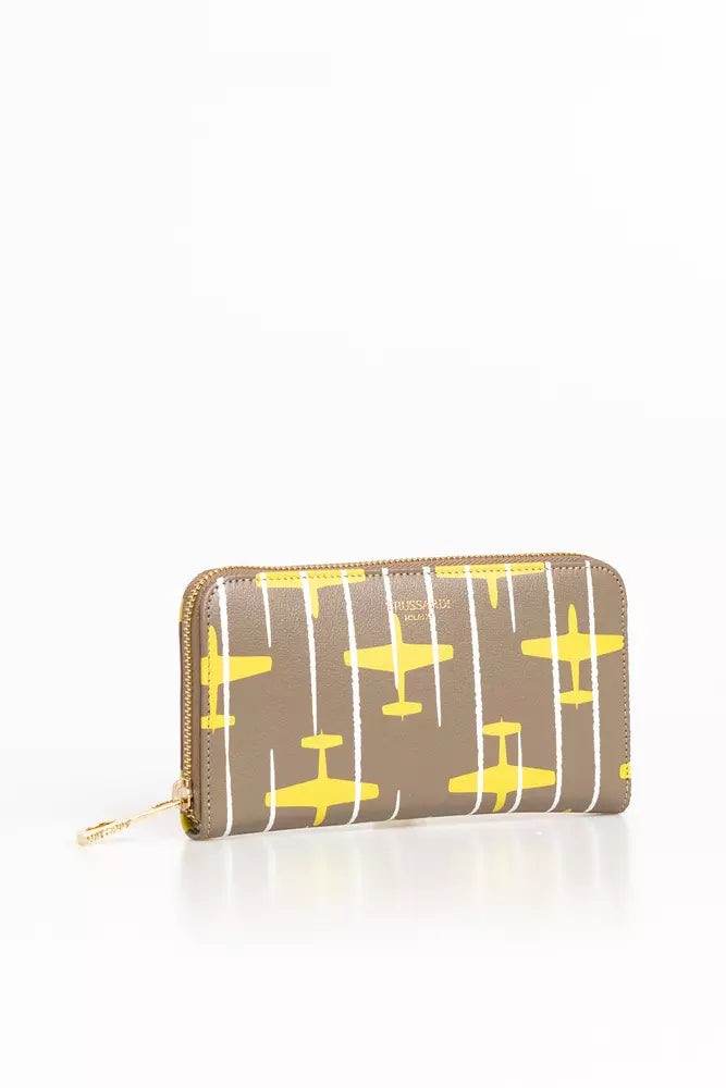 Y Yellow Leather Wallet