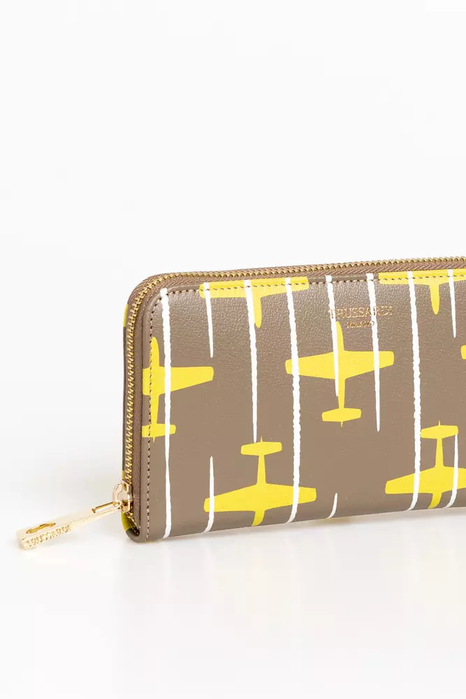 Y Yellow Leather Wallet